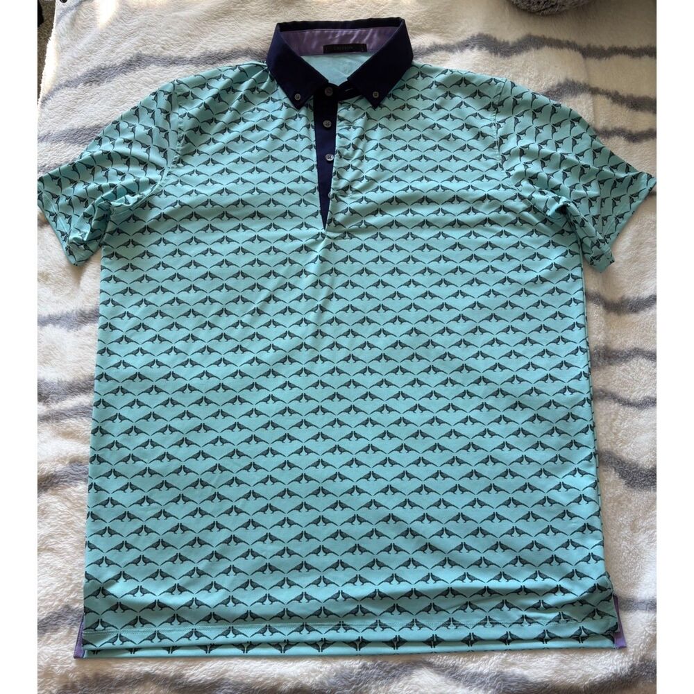 Greyson "Siamese Turtle Dove" Polo — Skystone, Size L